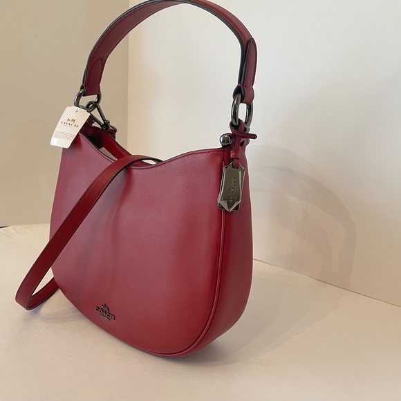 Coach Nomad Glovetanned Leather Lined Cherry Red 54446 Crossbody Bag - Picture 3 of 12